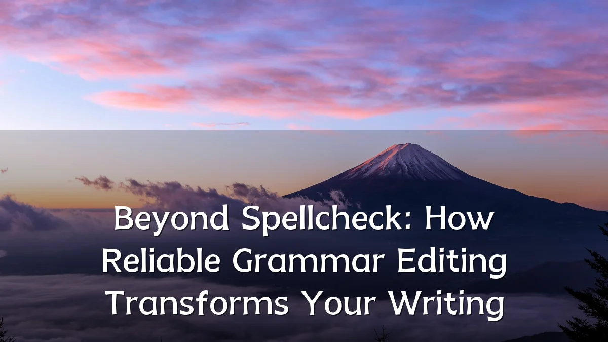 Beyond Spellcheck: How Reliable Grammar Editing Transforms Your Writing