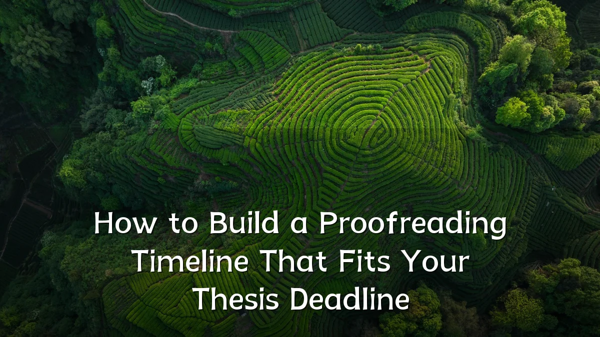 How to Build a Proofreading Timeline That Fits Your Thesis Deadline