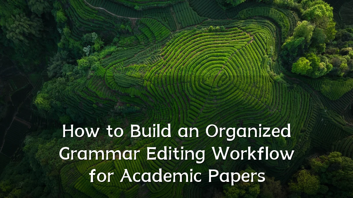 How to Build an Organized Grammar Editing Workflow for Academic Papers