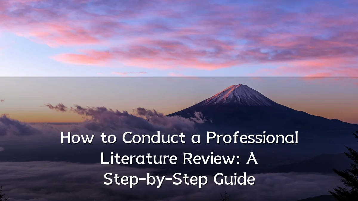 How to Conduct a Professional Literature Review: A Step-by-Step Guide
