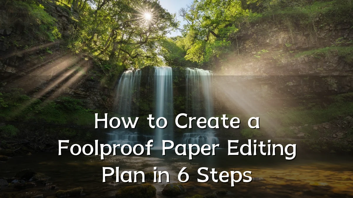 How to Create a Foolproof Paper Editing Plan in 6 Steps