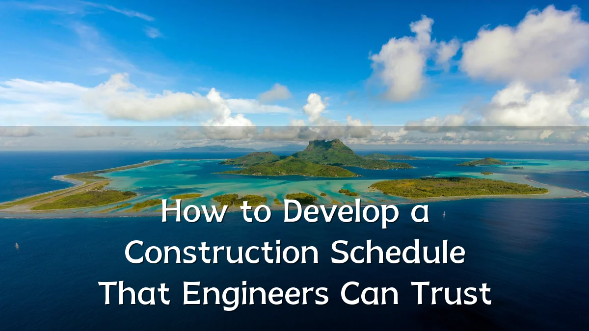 How to Develop a Construction Schedule That Engineers Can Trust