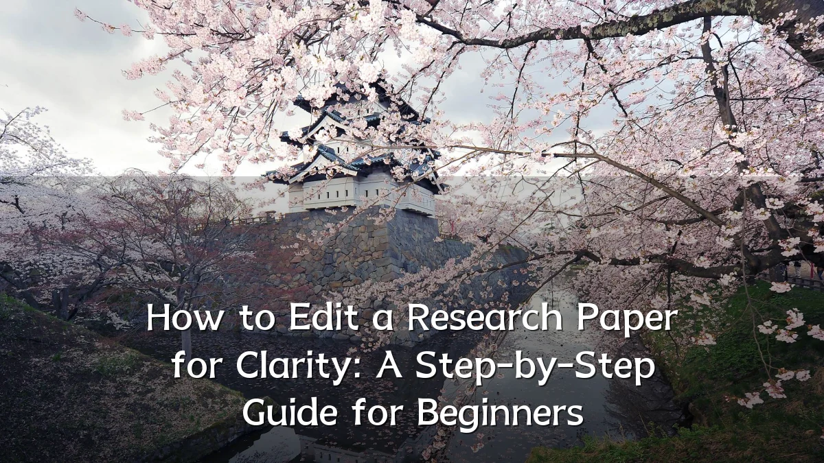 How to Edit a Research Paper for Clarity: A Step-by-Step Guide for Beginners