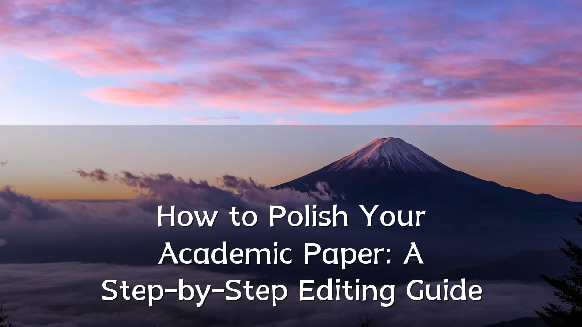 How to Polish Your Academic Paper: A Step-by-Step Editing Guide