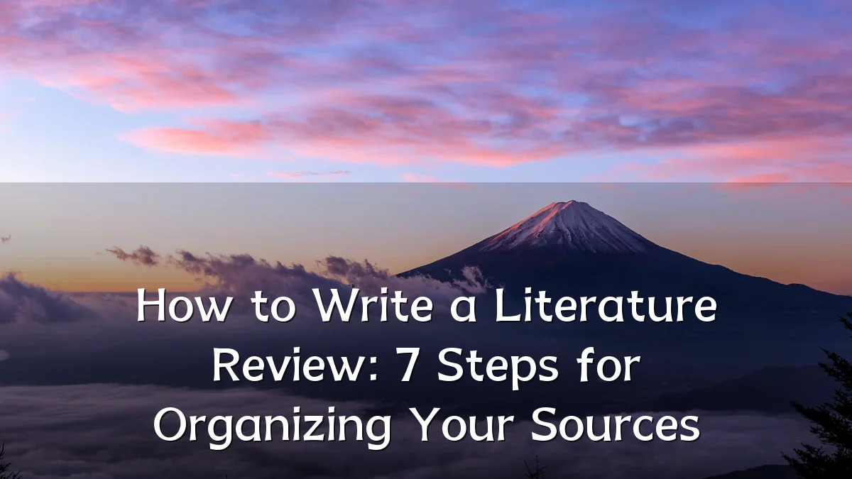 How to Write a Literature Review: 7 Steps for Organizing Your Sources
