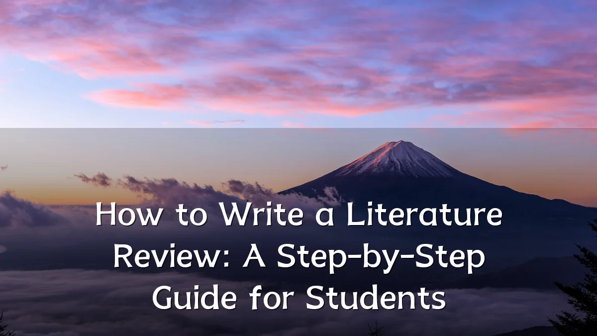 How to Write a Literature Review: A Step-by-Step Guide for Students