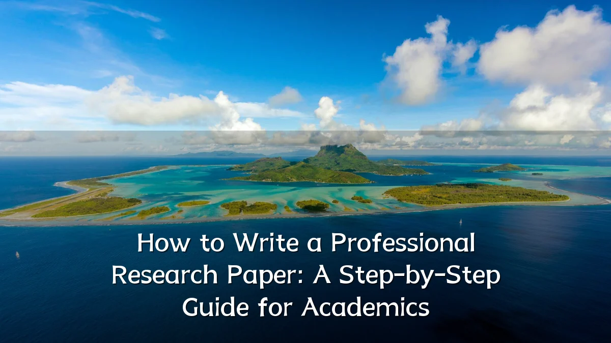 How to Write a Professional Research Paper: A Step-by-Step Guide for Academics