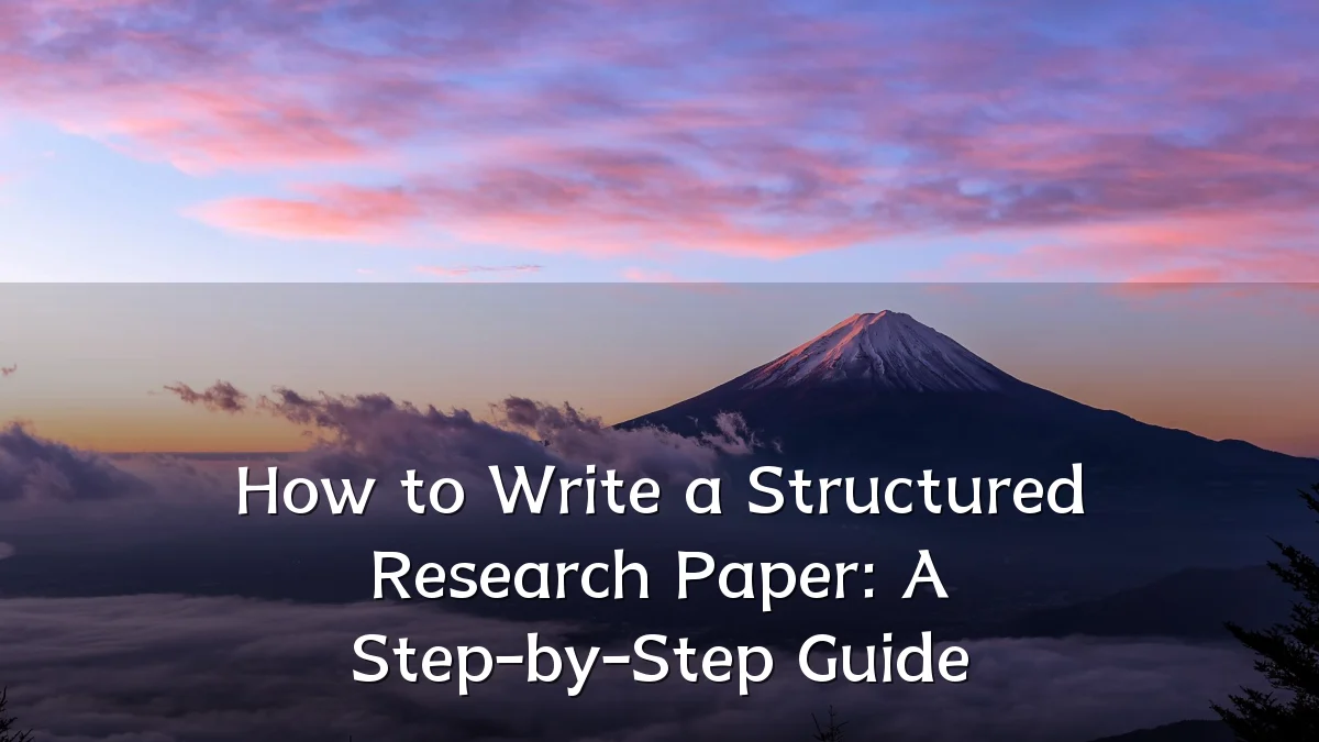 How to Write a Structured Research Paper: A Step-by-Step Guide