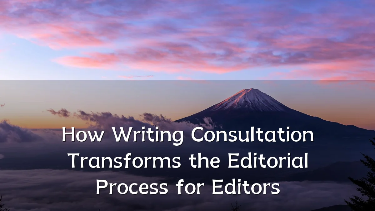 How Writing Consultation Transforms the Editorial Process for Editors