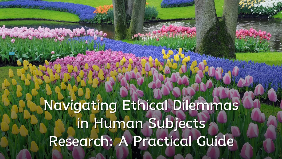Navigating Ethical Dilemmas in Human Subjects Research: A Practical Guide
