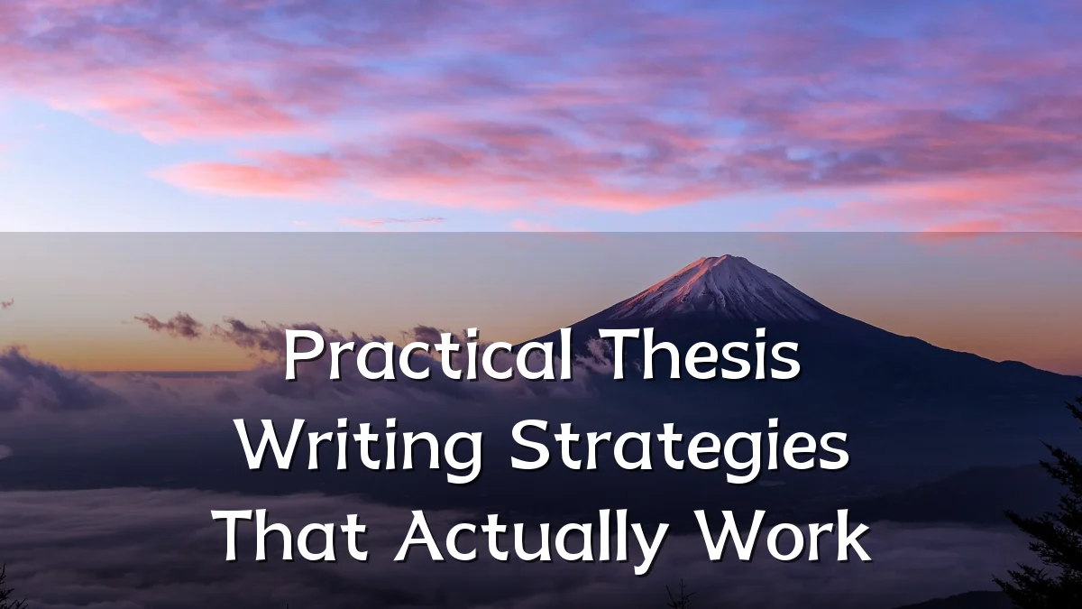 Practical Thesis Writing Strategies That Actually Work
