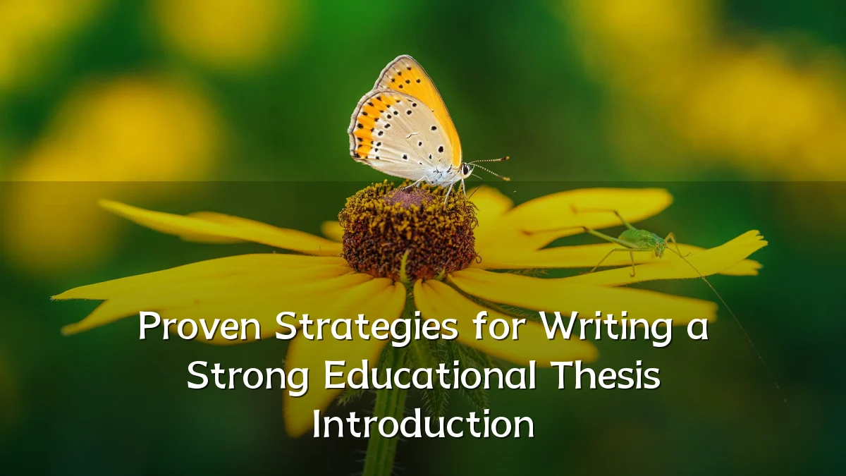 Proven Strategies for Writing a Strong Educational Thesis Introduction
