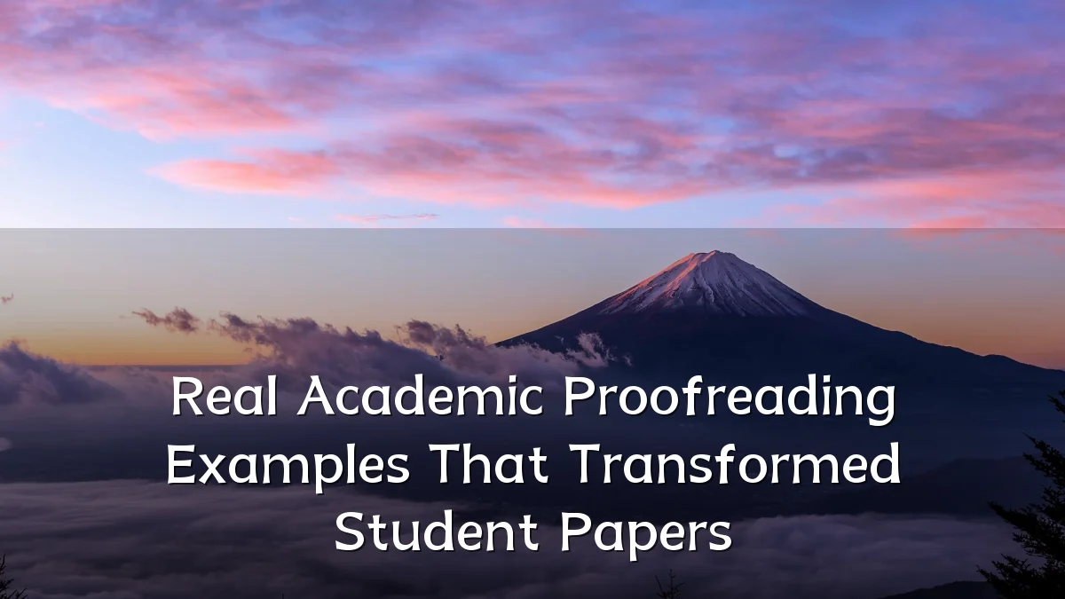 Real Academic Proofreading Examples That Transformed Student Papers