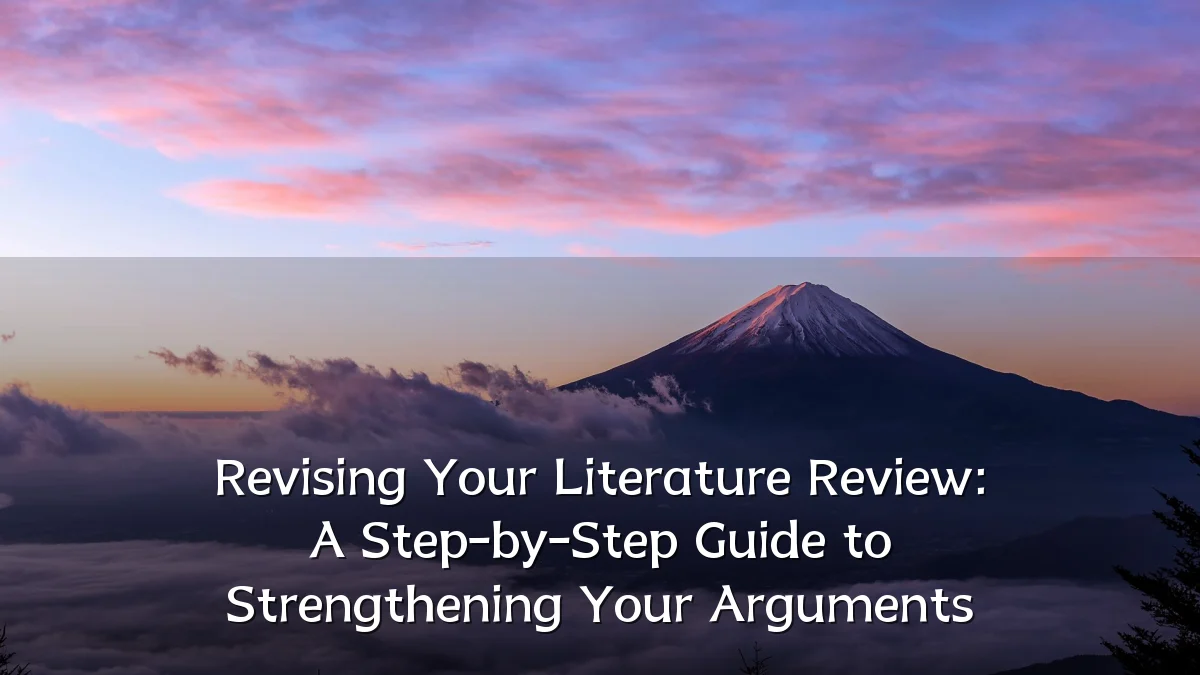 Revising Your Literature Review: A Step-by-Step Guide to Strengthening Your Arguments