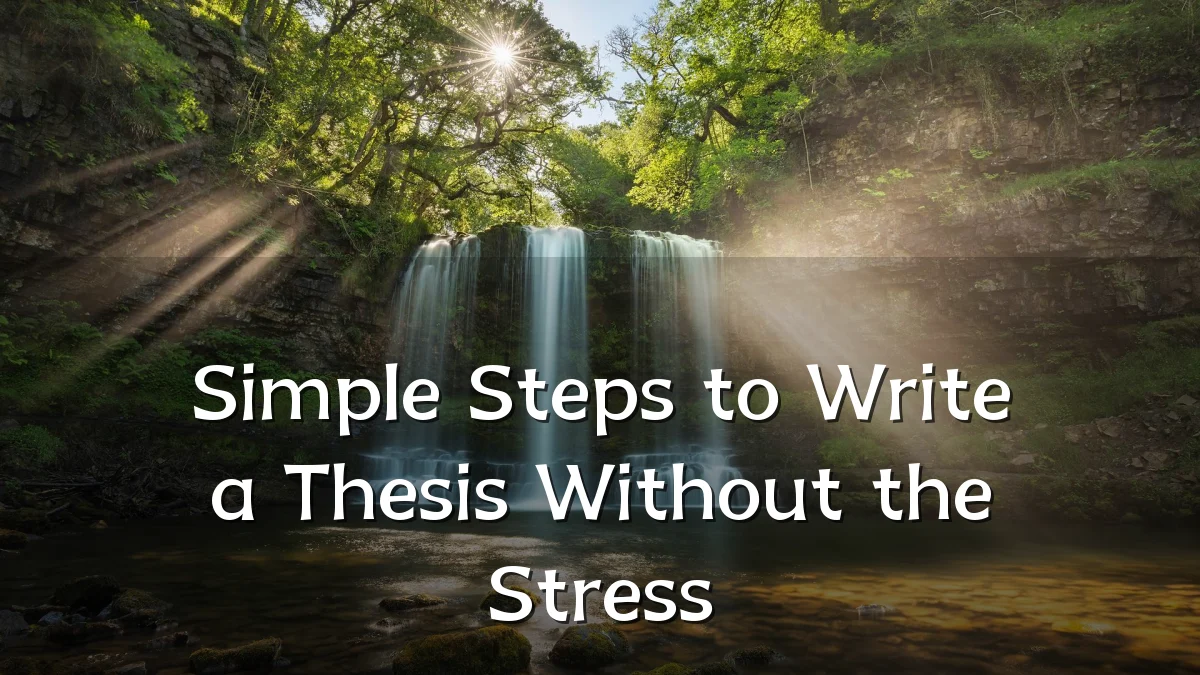 Simple Steps to Write a Thesis Without the Stress