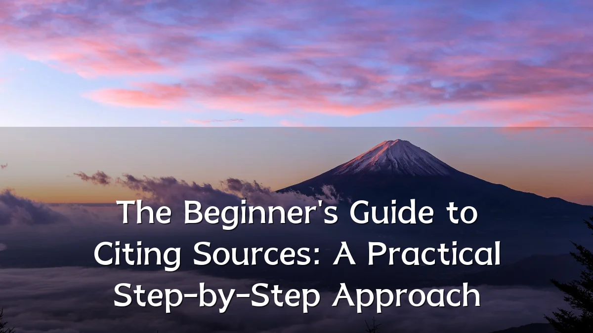 The Beginner's Guide to Citing Sources: A Practical Step-by-Step Approach