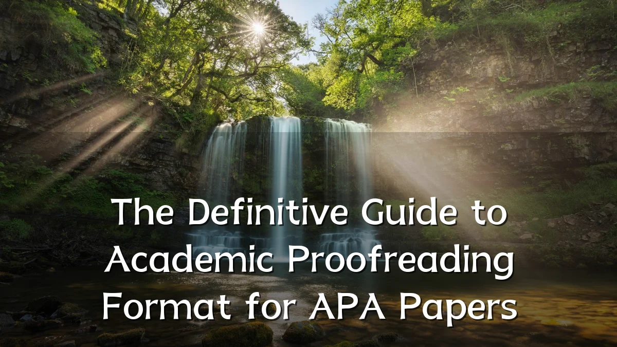 The Definitive Guide to Academic Proofreading Format for APA Papers