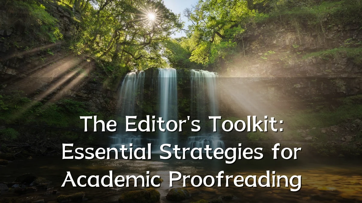 The Editor's Toolkit: Essential Strategies for Academic Proofreading