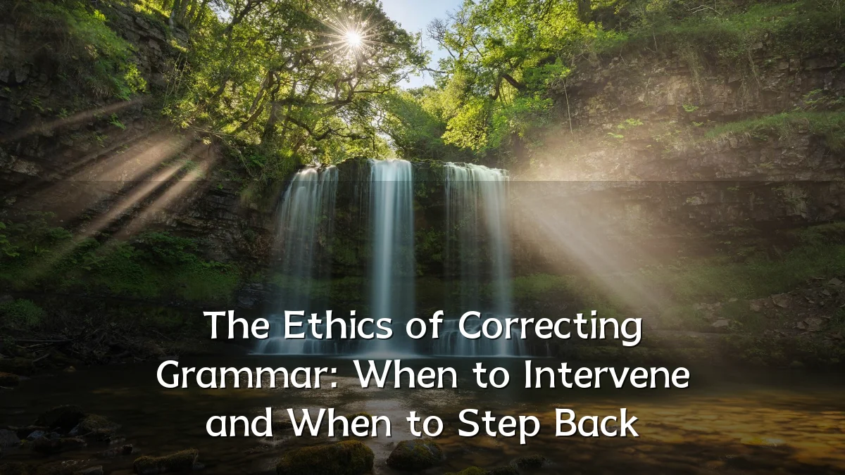 The Ethics of Correcting Grammar: When to Intervene and When to Step Back