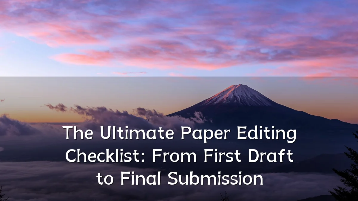 The Ultimate Paper Editing Checklist: From First Draft to Final Submission