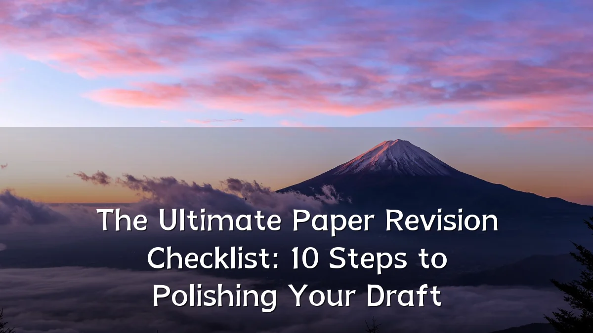 The Ultimate Paper Revision Checklist: 10 Steps to Polishing Your Draft