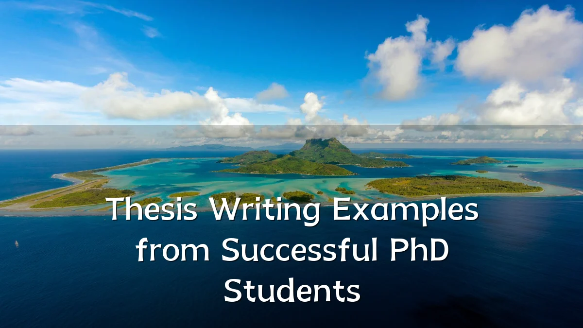 Thesis Writing Examples from Successful PhD Students