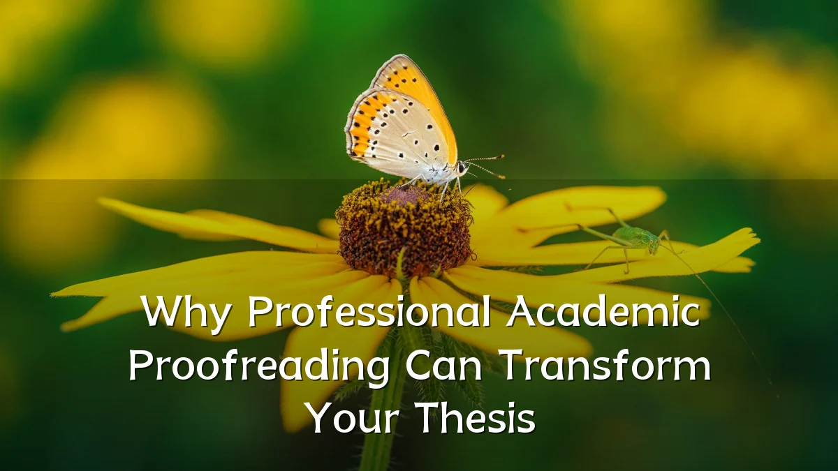 Why Professional Academic Proofreading Can Transform Your Thesis