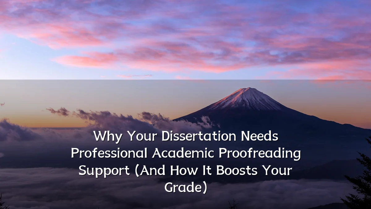 Why Your Dissertation Needs Professional Academic Proofreading Support (And How It Boosts Your Grade)