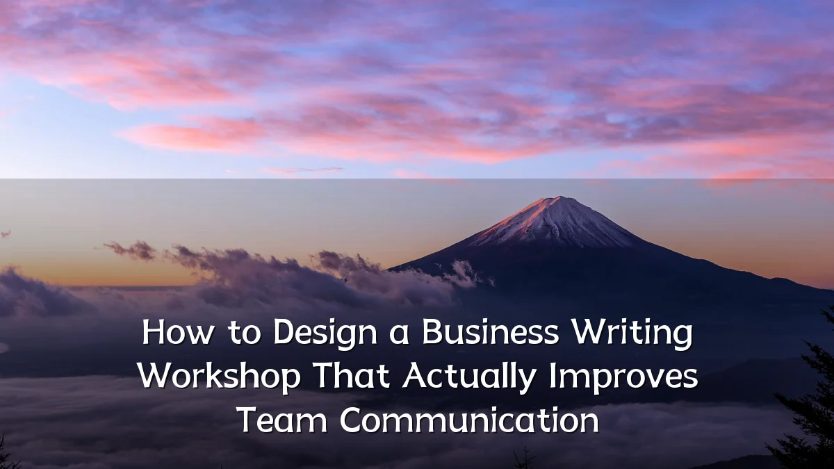 How to Design a Business Writing Workshop That Actually Improves Team Communication
