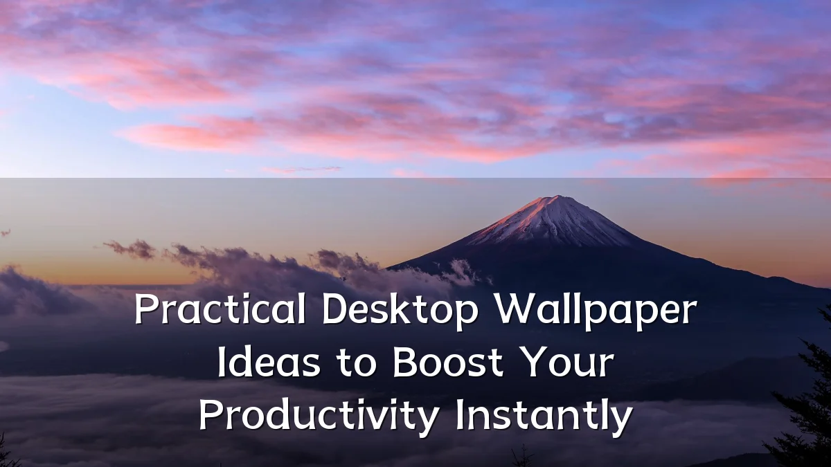 Practical Desktop Wallpaper Ideas to Boost Your Productivity Instantly