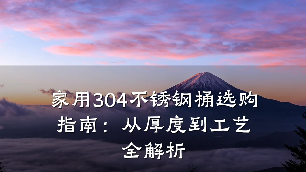 家用304不锈钢桶选购指南:从厚度到工艺全解析